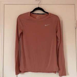 Rust Pink Nike Running Dri- Fit Shirt